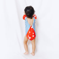 Baby Olympic Swim Suit // blue stripes // 3-6m // LAST ONE