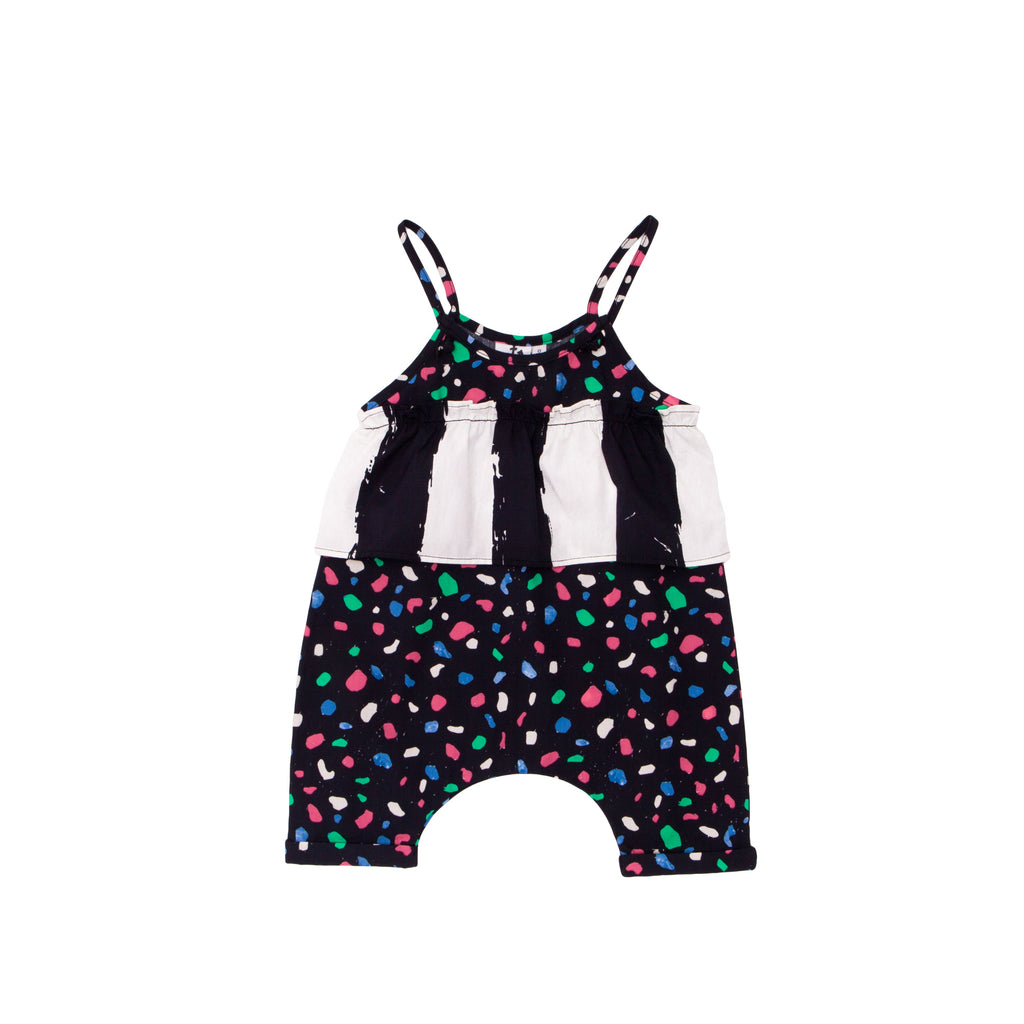 Ruffle Overall // rocky // 0-3m // LAST ONE