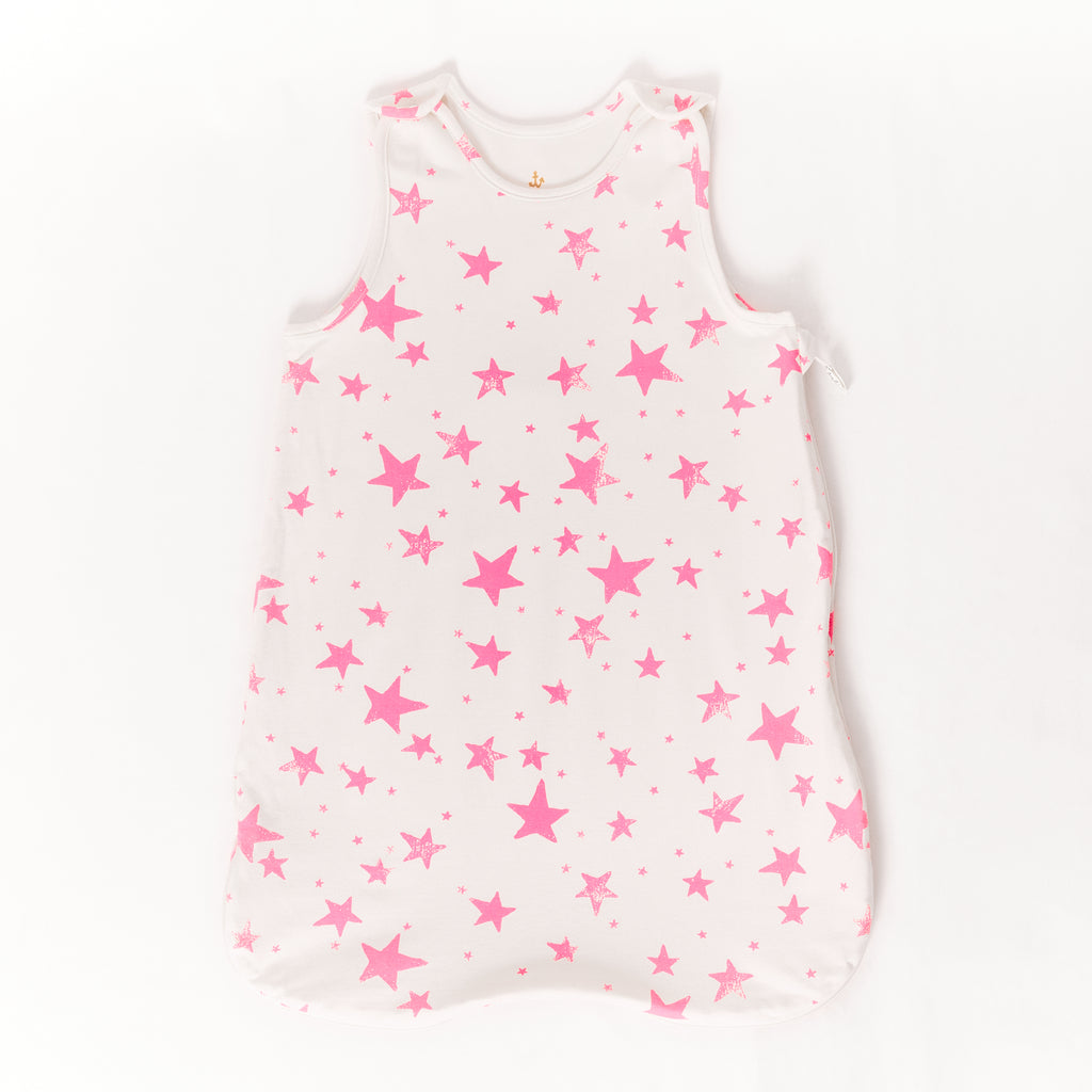 Sleeping Bag S (70cm)  // neon pink stars