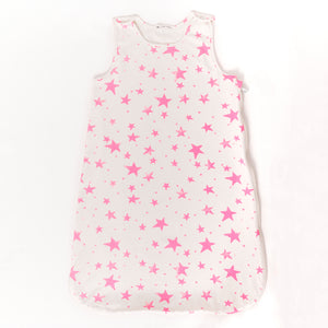 Sleeping Bag M (90cm) // neon pink stars