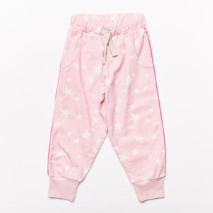 Fleece Pants // rose stars // 6yrs // SAMPLE