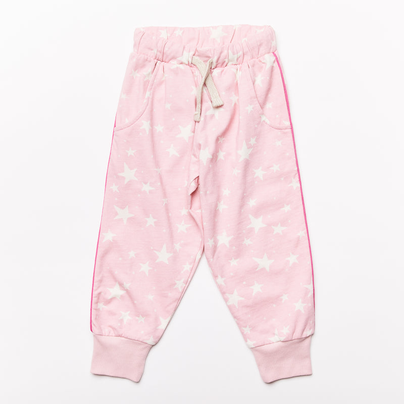 Fleece Pants // rose stars // 6yrs // SAMPLE