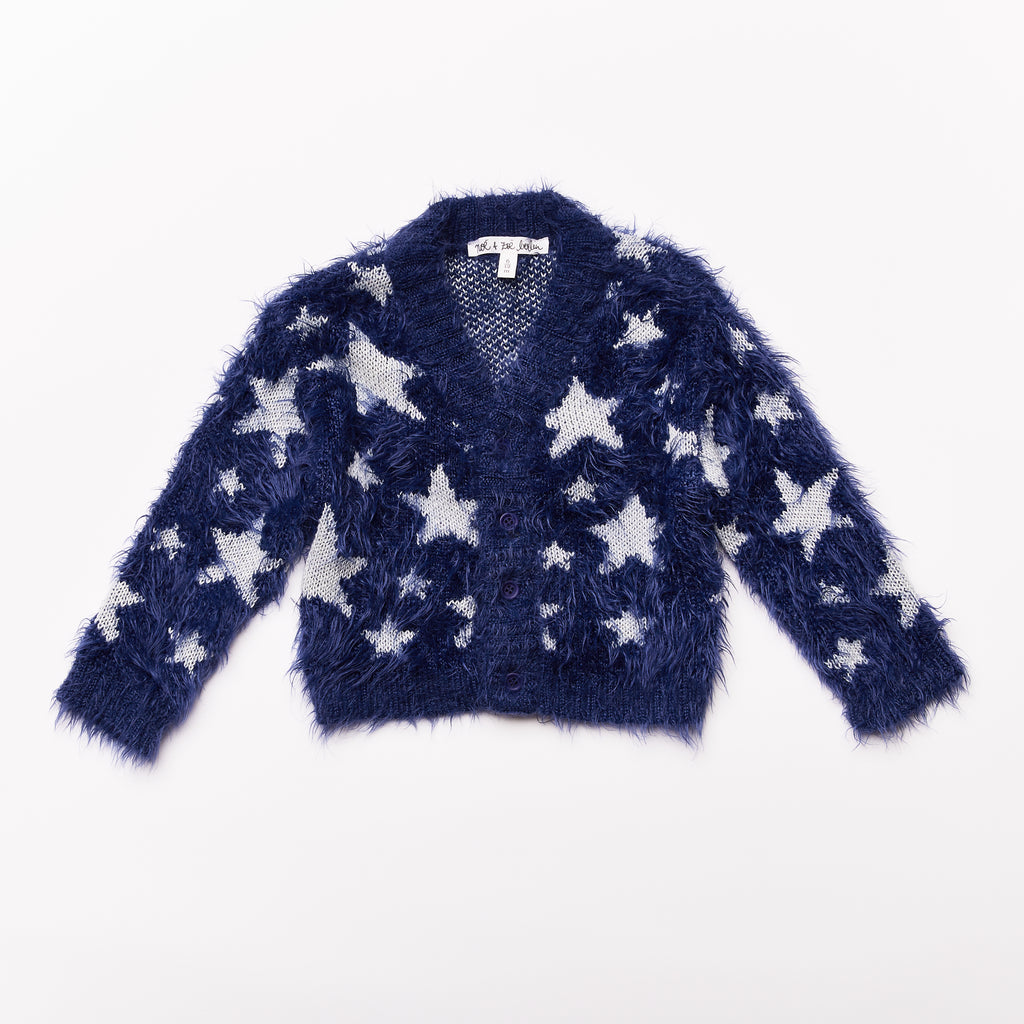 Fuzzy Cardigan // navy // 2yrs // SAMPLE