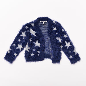 Fuzzy Cardigan // navy // 2yrs // SAMPLE