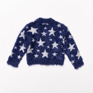 Fuzzy Cardigan // navy // 2yrs // SAMPLE