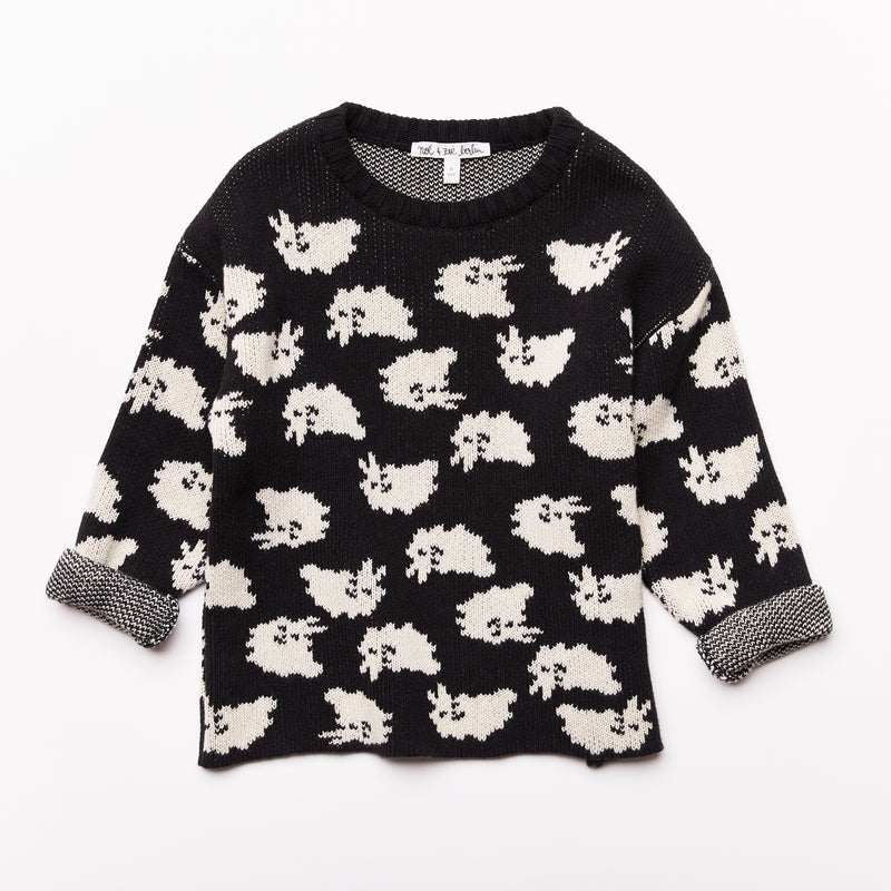 Bunny Sweater // black & white // 6yrs // SAMPLE