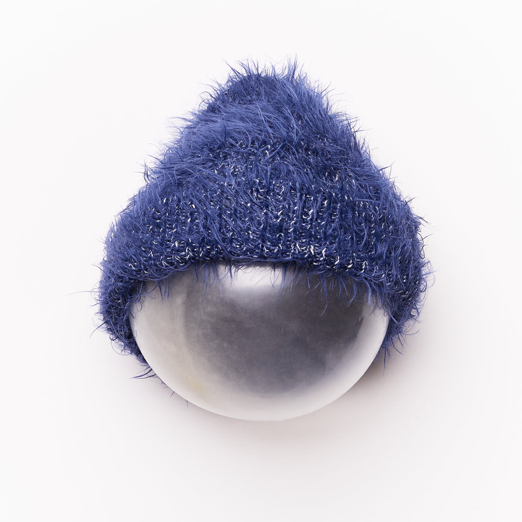 Baby Fuzzy Beanie // navy // 9-18m // SAMPLE