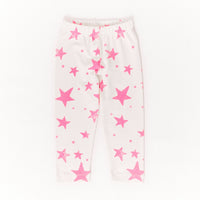 Baby Leggings // neon pink stars