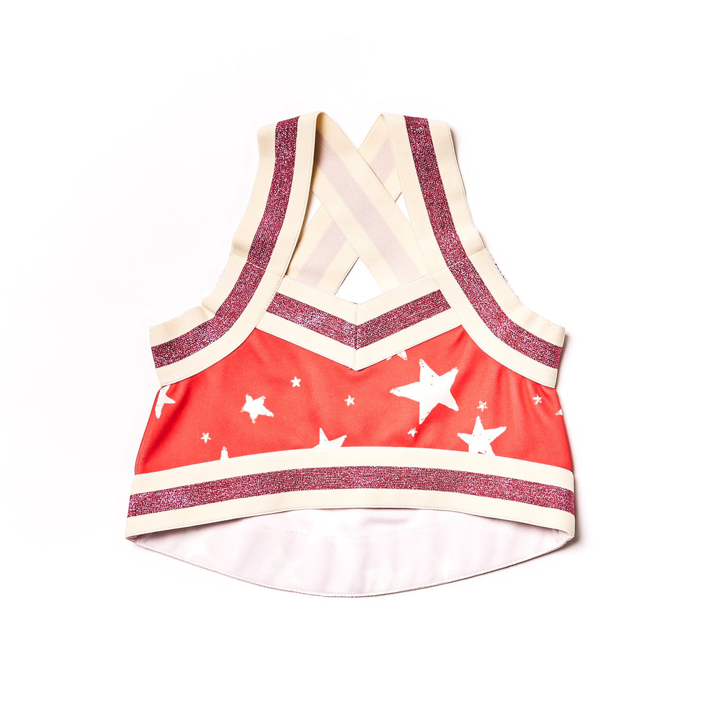 Cheerleader Top // red stars