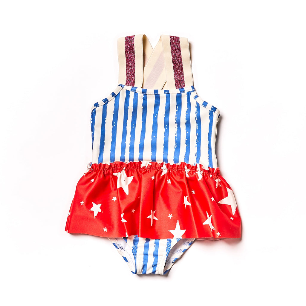 Baby Swim Suit // blue stripes