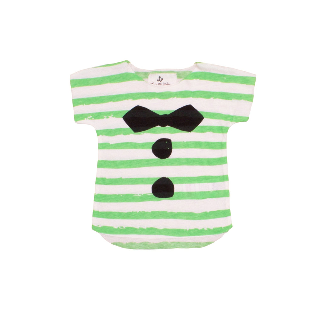 Baby Tee // green stripes // 0-3m // LAST ONE