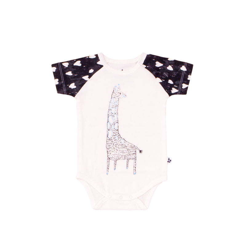 Shortsleeve Body // black hearts // 3-6m // LAST ONE