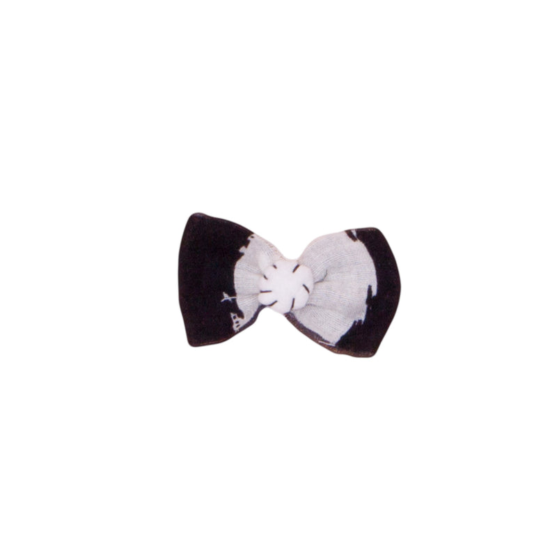 Hair Clips with Frill // black stripes XL // LAST ONE