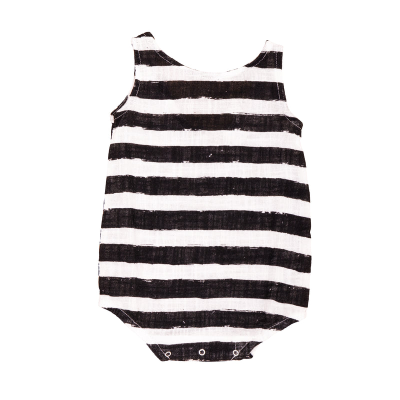 Romper // black stripes // 0-3m // SAMPLE