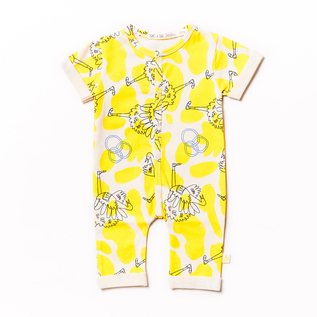 Harem Overall // yellow ostrich // 0-3m // LAST ONE
