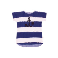 Baby Tee // blue stripes XL