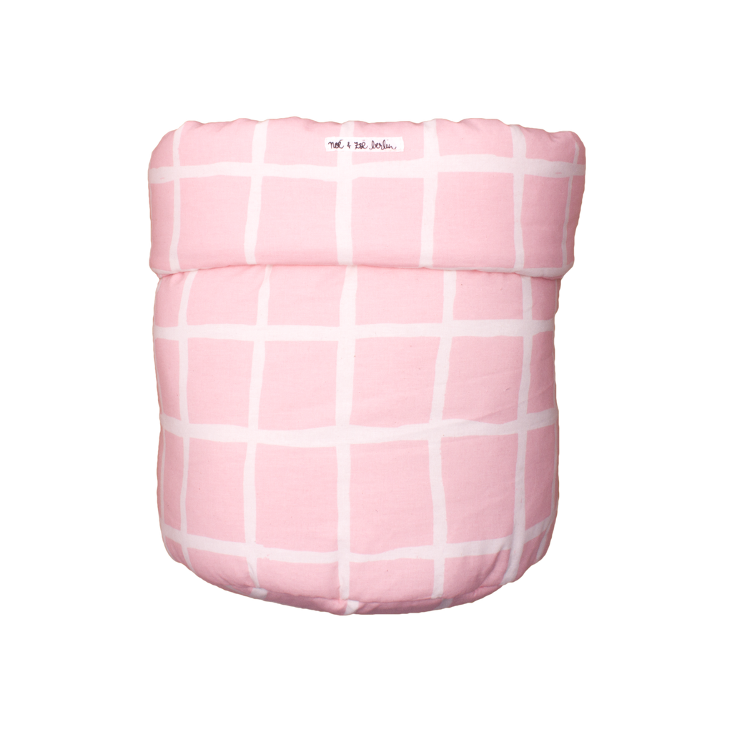 Storage Basket M // rose grid // LAST ONE