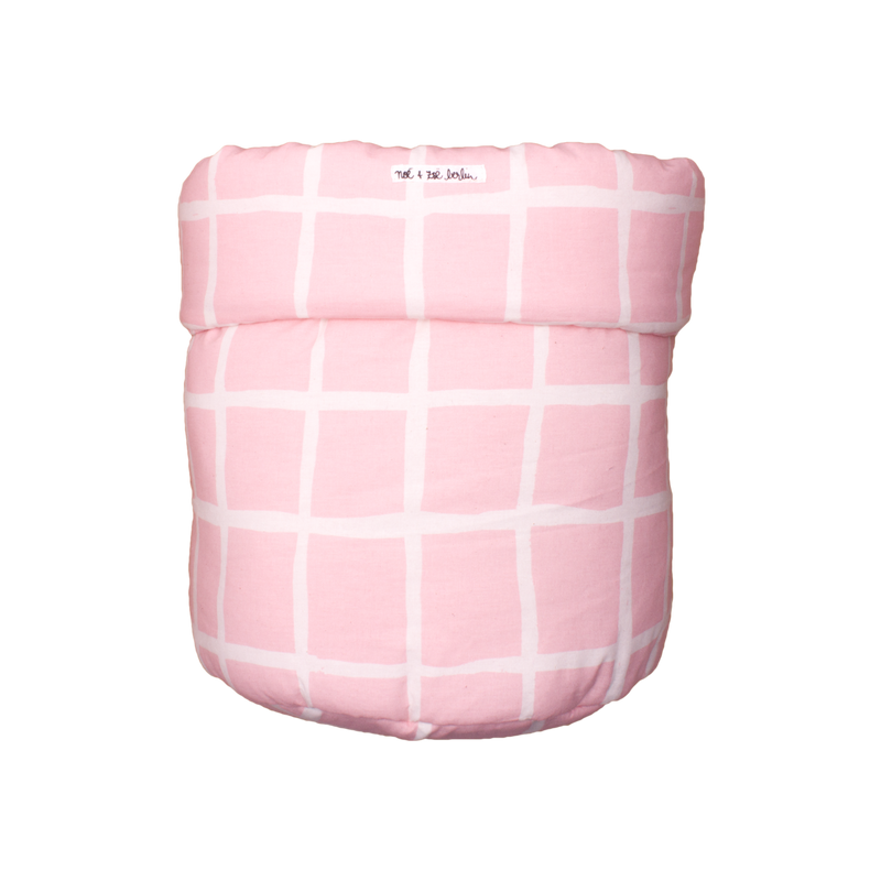 Storage Basket M // rose grid // LAST ONE